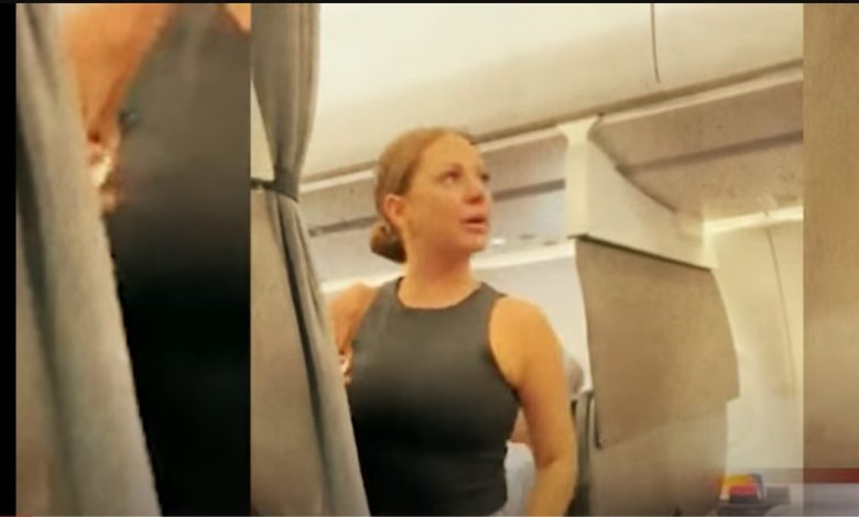 viral plane lady video