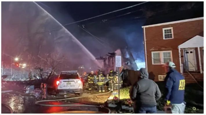 Arlington VA House Explosion Video